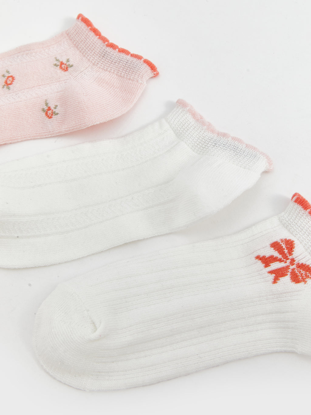 Flower Girl Child Booties Socks 5-Pack