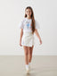 LCW Kids White Girl Child Jean Shorts Skirt