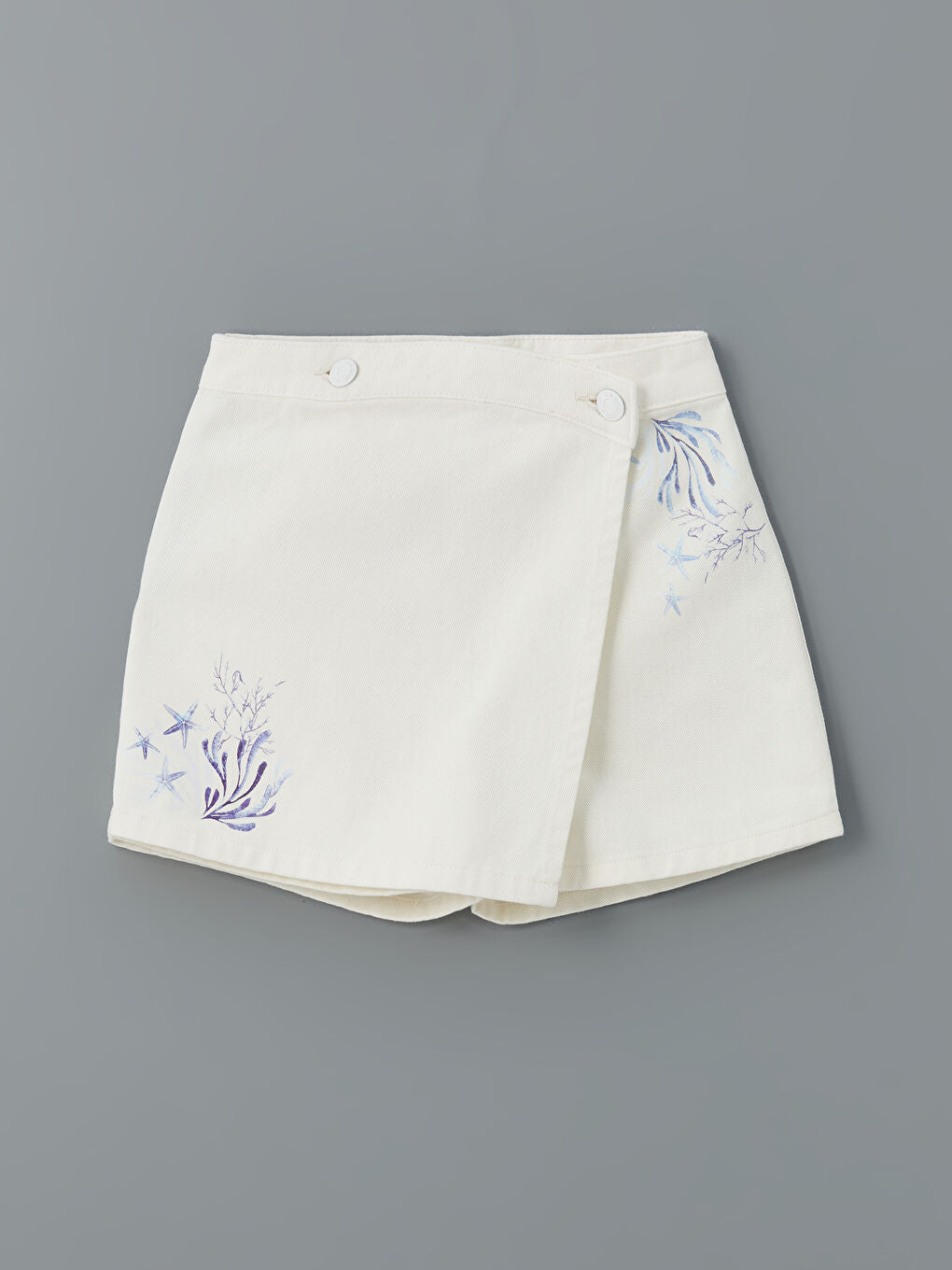 LCW Kids White Girl Child Jean Shorts Skirt