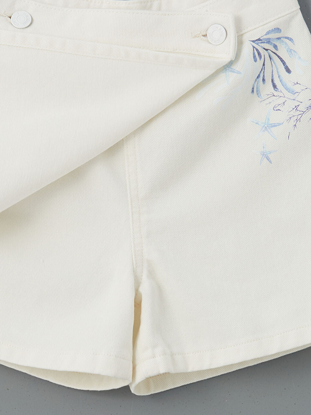 LCW Kids White Girl Child Jean Shorts Skirt