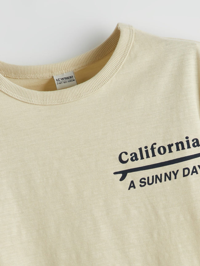 LCW Kids Crew Neck California Printed BoyS T-Shirt Main Image