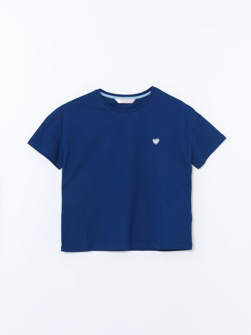 LCW Dream Crew Neck Embroidered Women Shorts Pajama Set