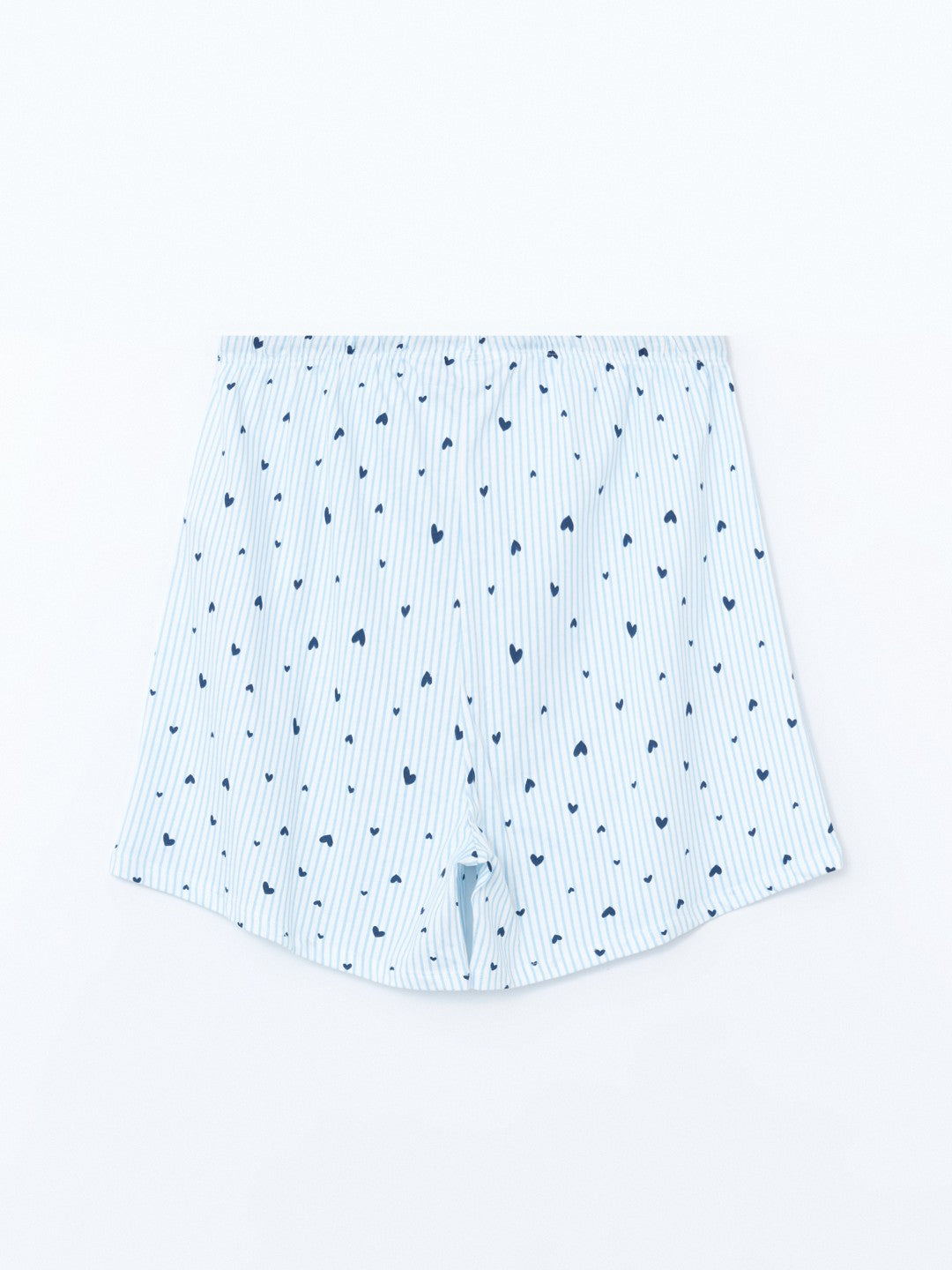 LCW Dream Crew Neck Embroidered Women Shorts Pajama Set