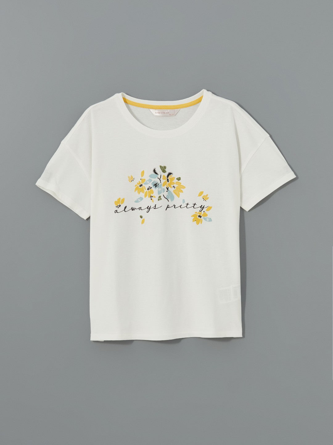 LCW Dream Petite Crew Neck Women Shorts Pajama Set