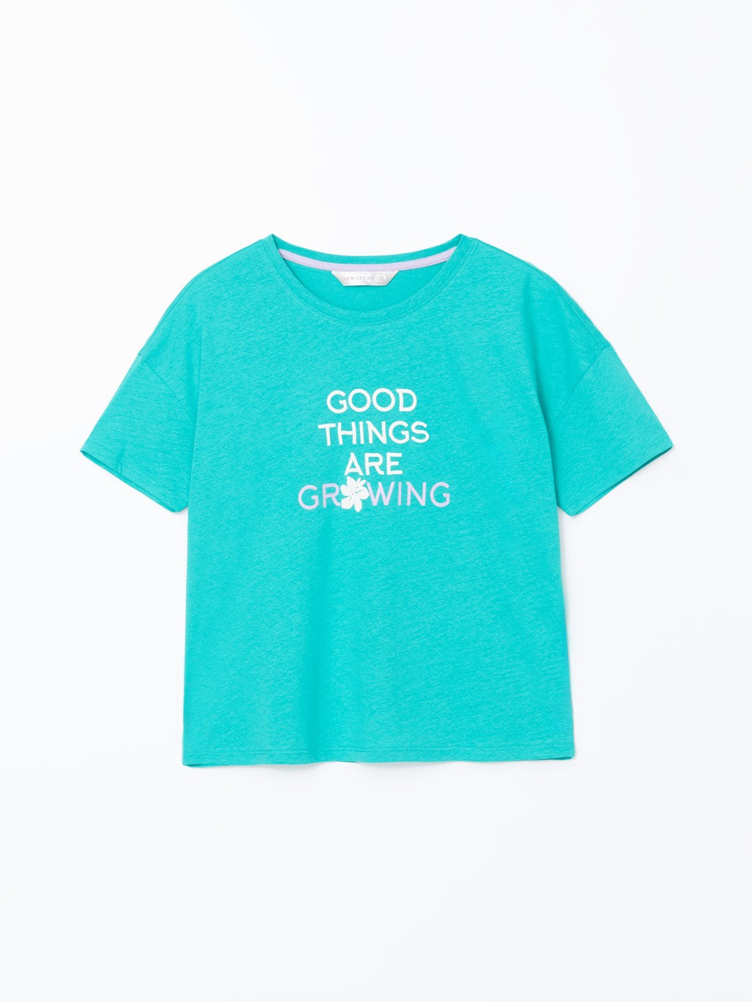 LCW Dream Crew Neck Printed Women Shorts Pajama Set