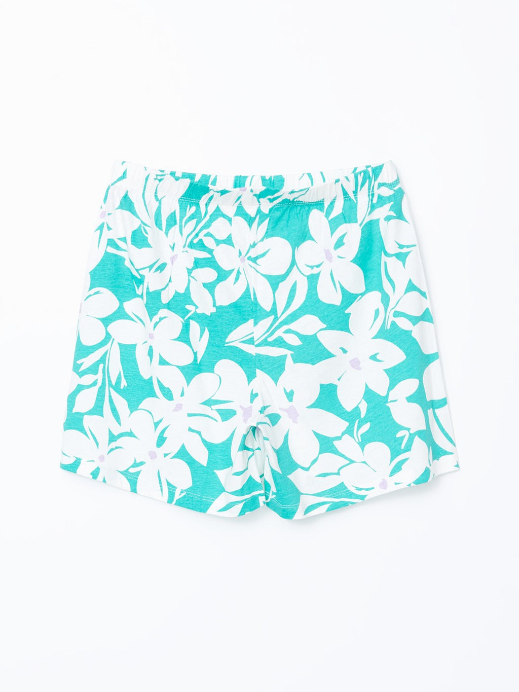 LCW Dream Crew Neck Printed Women Shorts Pajama Set