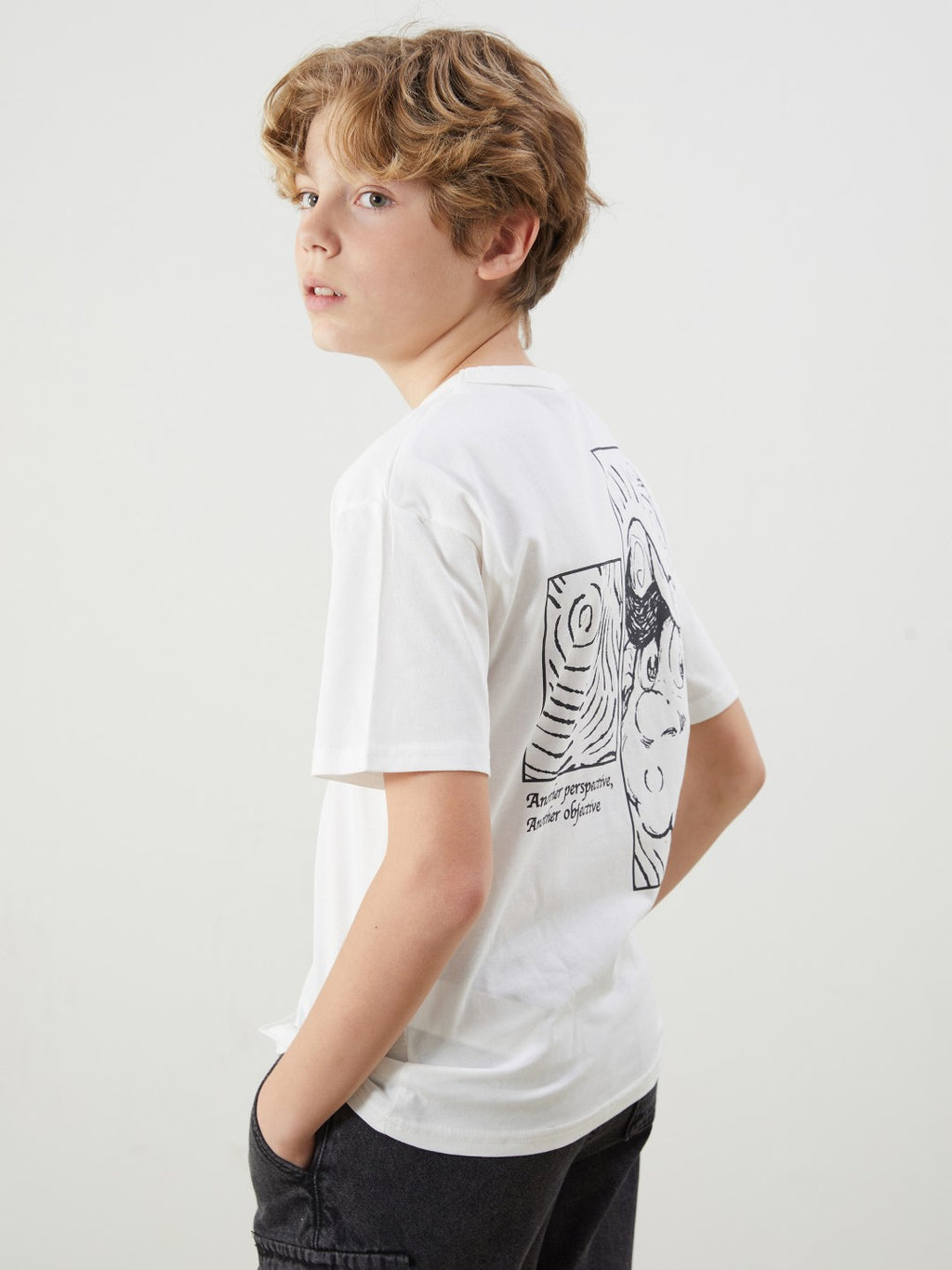 LCW Kids Crew Neck Nostalgic Monkey Printed BoyS T-Shirt