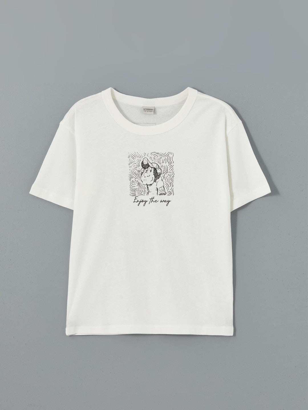 LCW Kids Crew Neck Nostalgic Monkey Printed BoyS T-Shirt