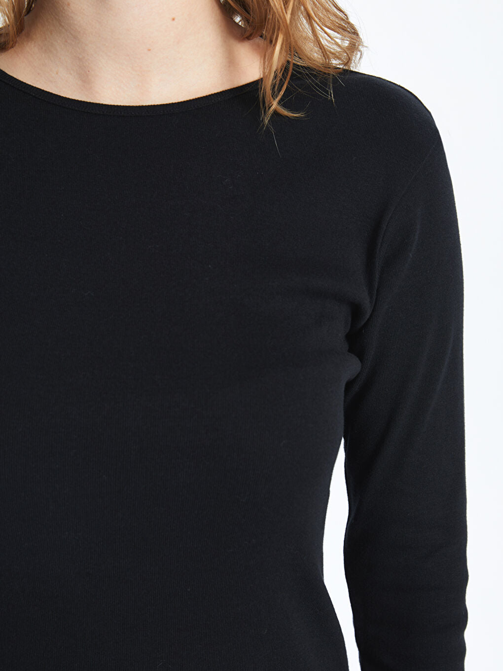 LCWAIKIKI Classic Blue Crew Neck Women Bodysuit