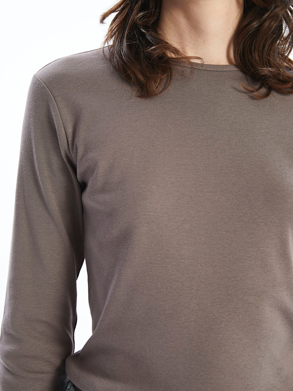 LCWAIKIKI Classic Blue Crew Neck Women Bodysuit