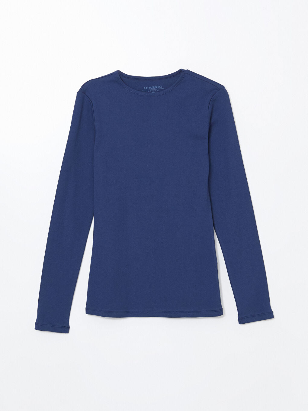 LCWAIKIKI Classic Blue Crew Neck Women Bodysuit