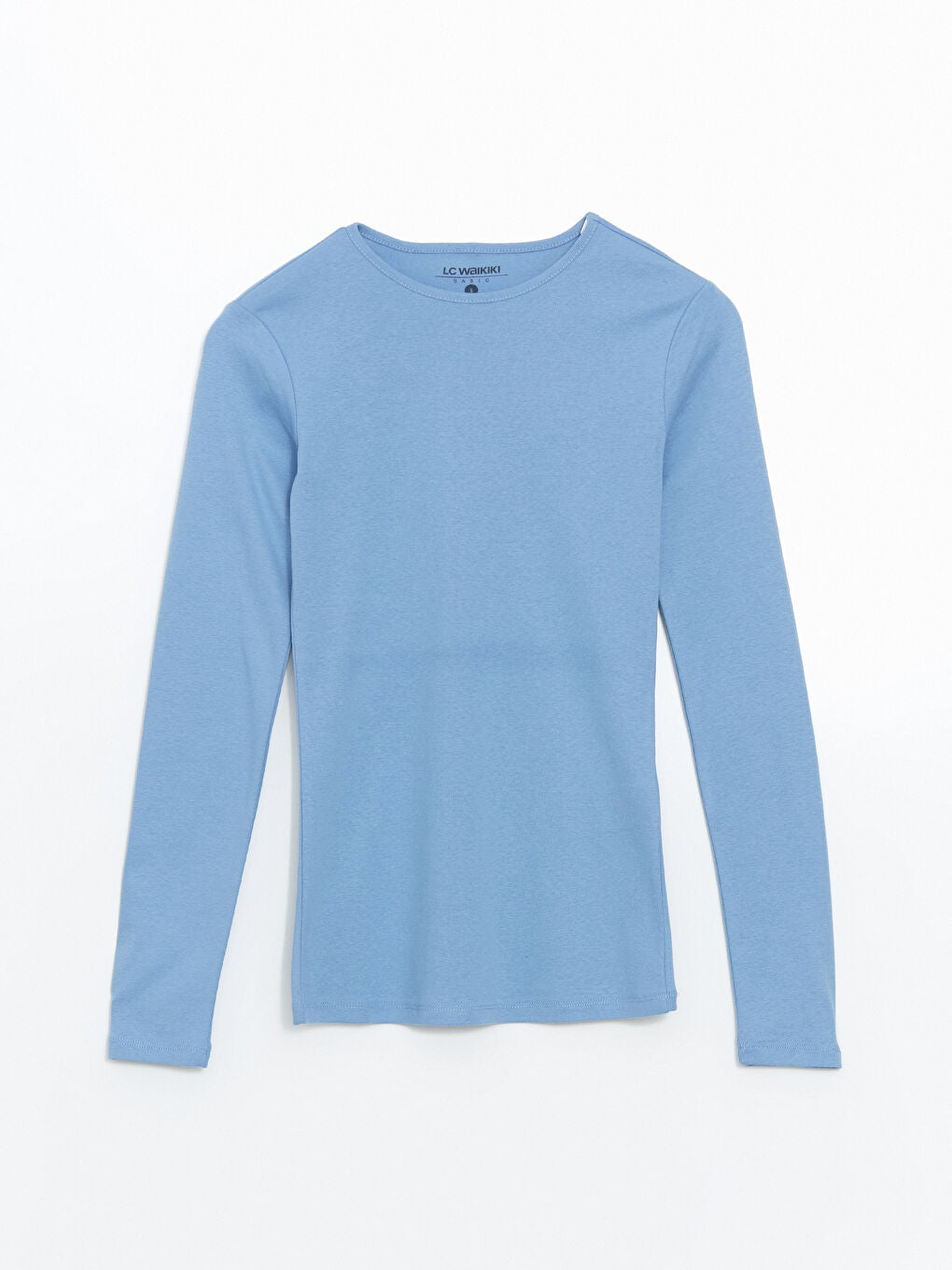 LCWAIKIKI Classic Blue Crew Neck Women Bodysuit