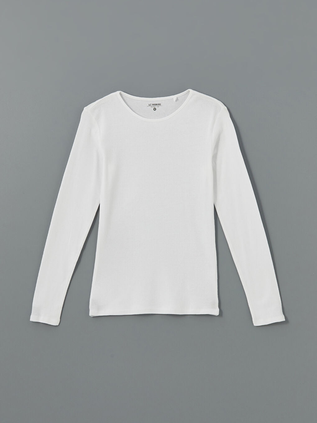 LCWAIKIKI Classic Blue Crew Neck Women Bodysuit