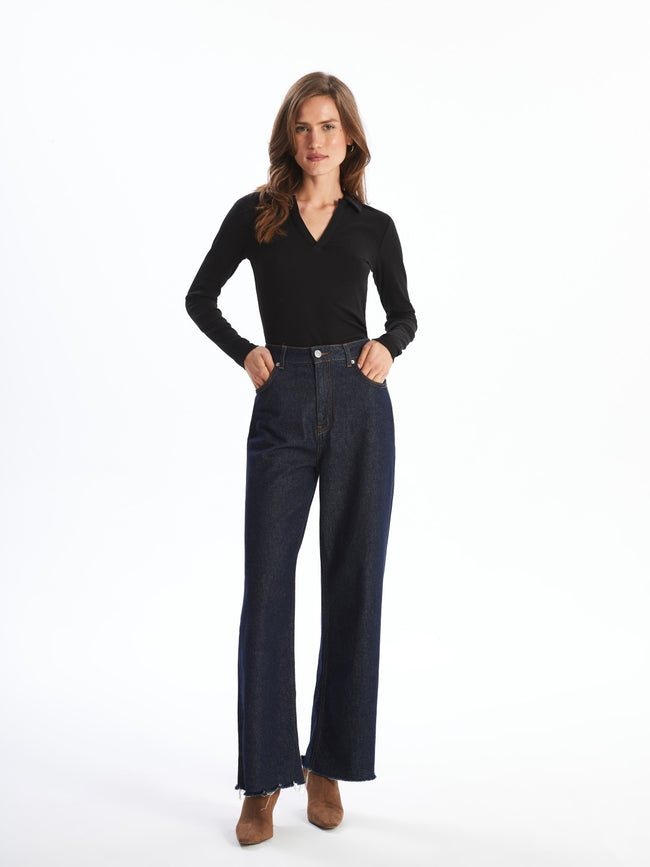 LCW Classic Polo Neck Women Bodysuit Main Image