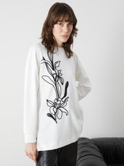 LCW Classic Crew Neck Printed Oversize Women Tunic