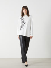 LCW Classic Crew Neck Printed Oversize Women Tunic