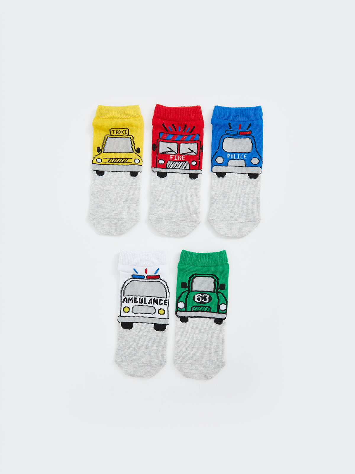 Patterned Boys Ankle Socks 5-Pack