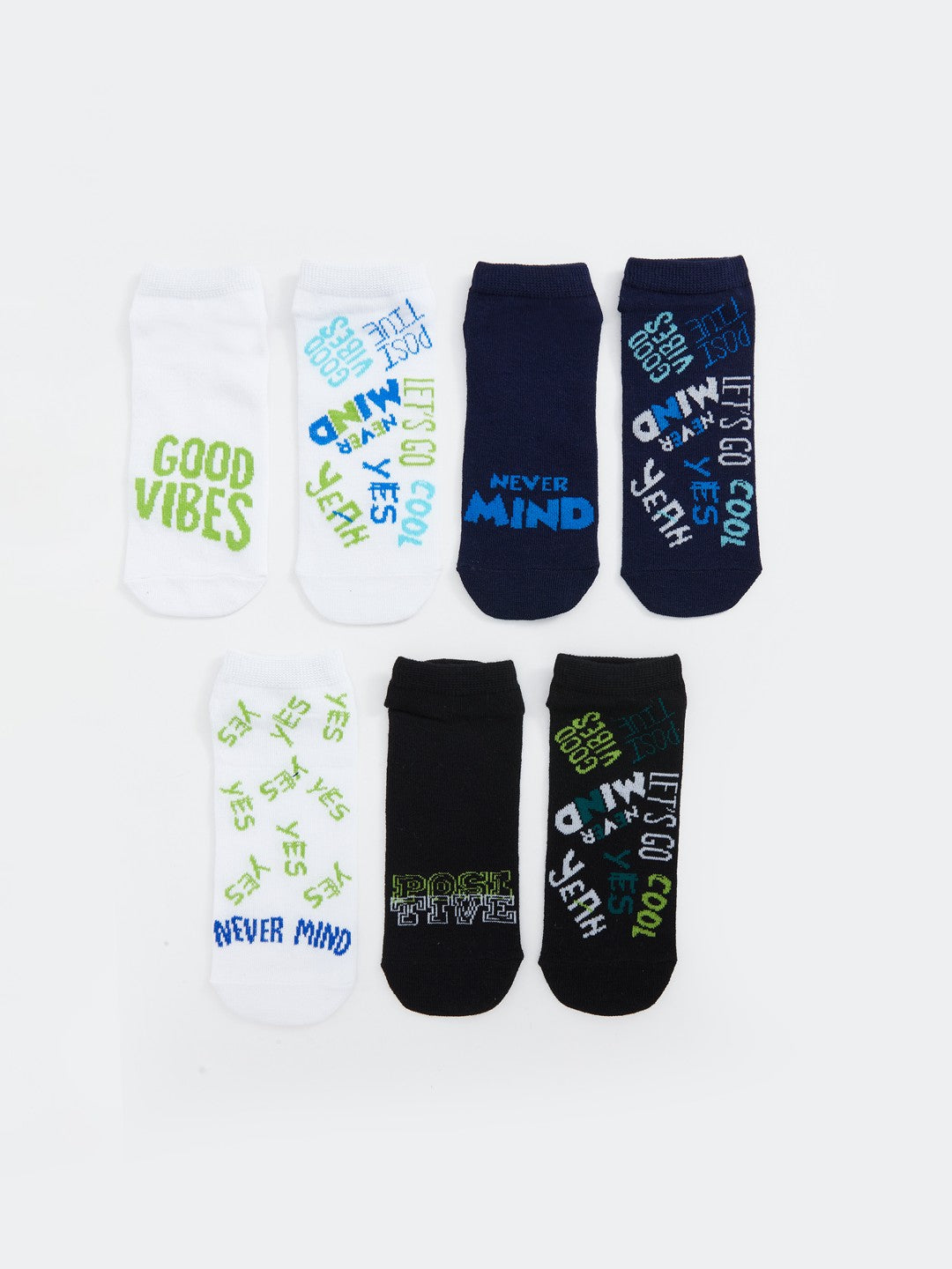 LCW Kids Mixed Patterned Boys Ankle Socks 7-Pack