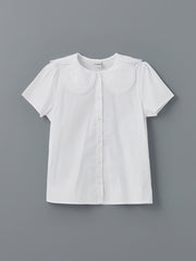 LCW Kids White Baby Collar Floral Girl Shirt
