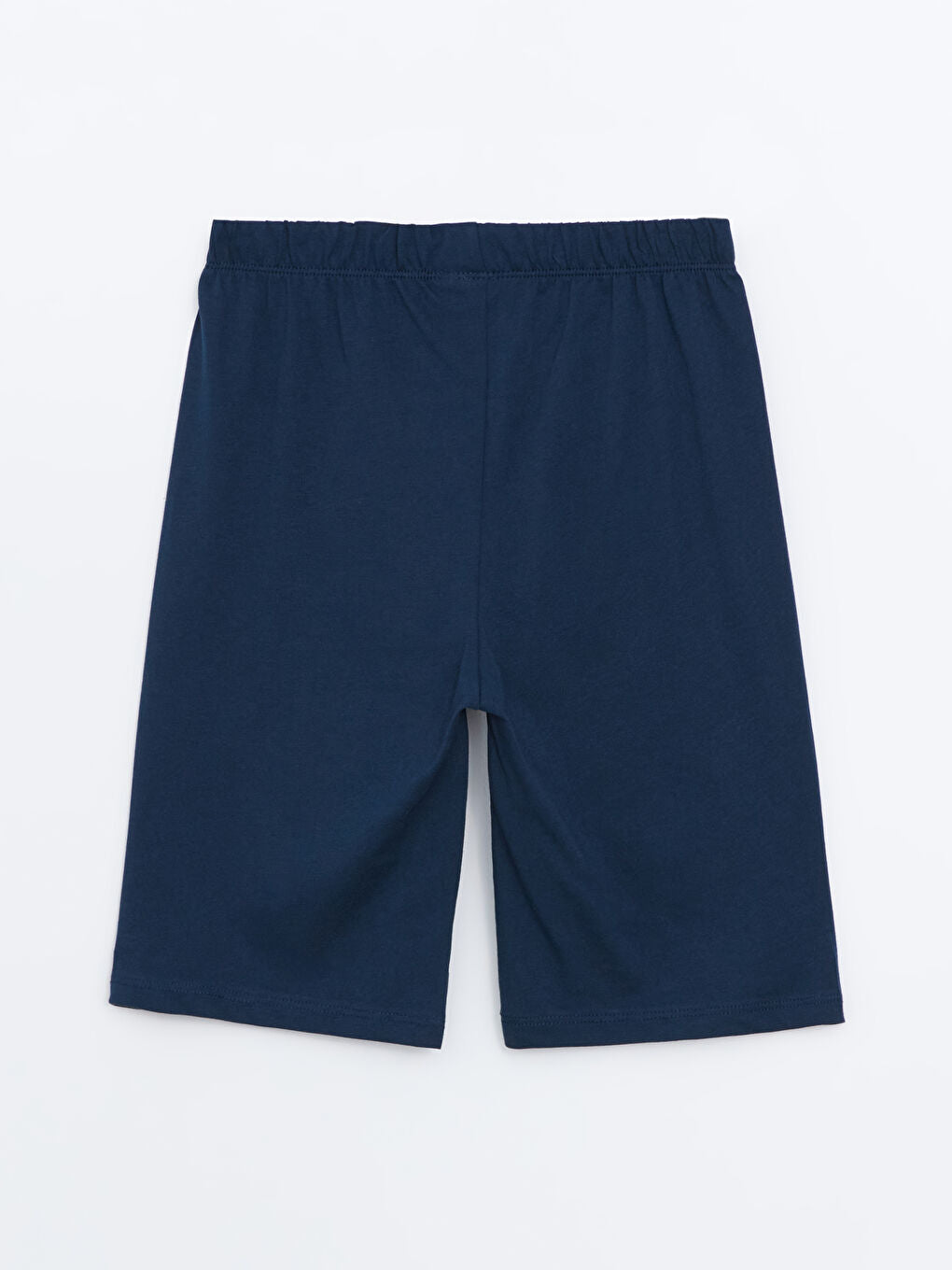 LCW Kids Blue Crew Neck Boy Shorts Pajama Set