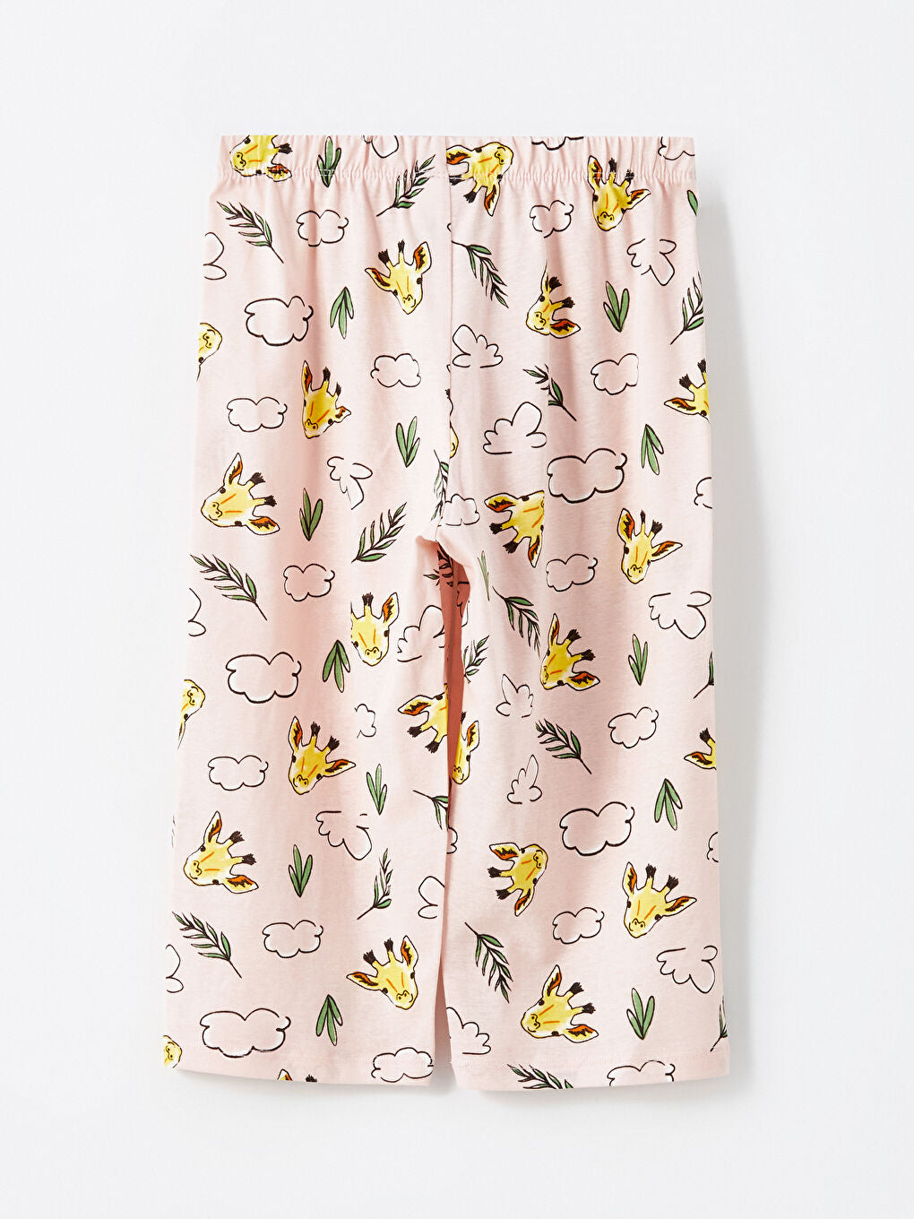 LCW Kids Ecru Crew Neck Girls Pajama Set
