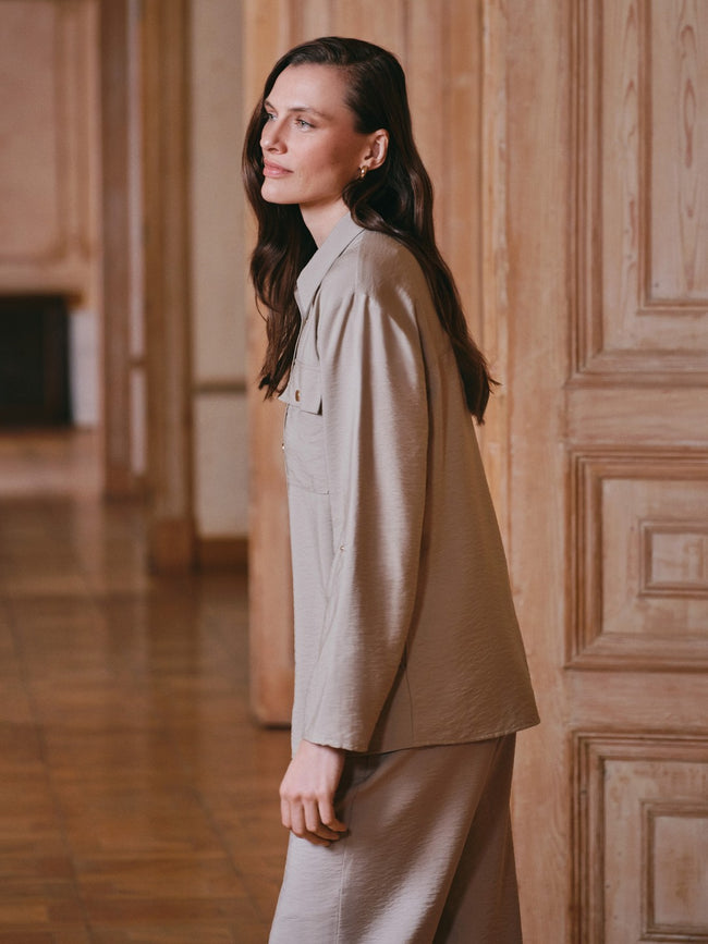 LCW Grace Plain Pocket Women Shirt Tunic Main Image