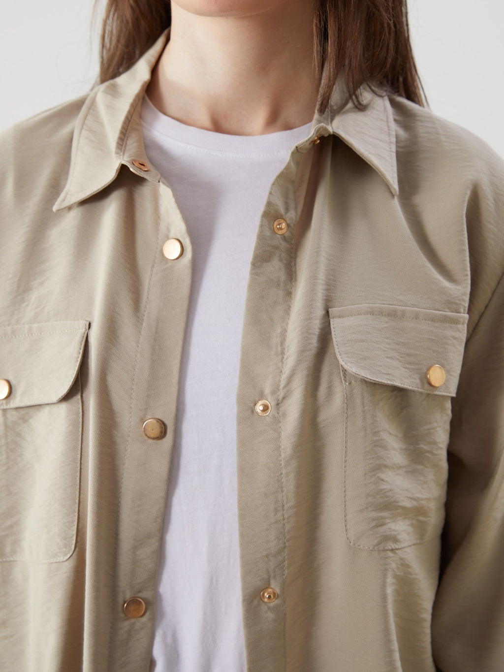 LCW Grace Plain Pocket Women Shirt Tunic