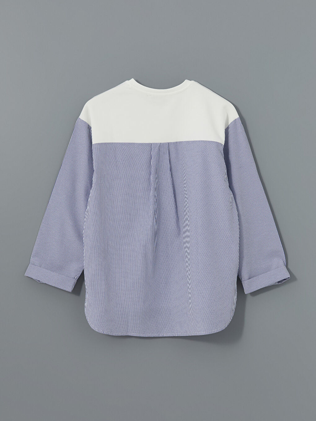 LCWAIKIKI Classic Ecru Crew Neck Striped Women Sweatshirt