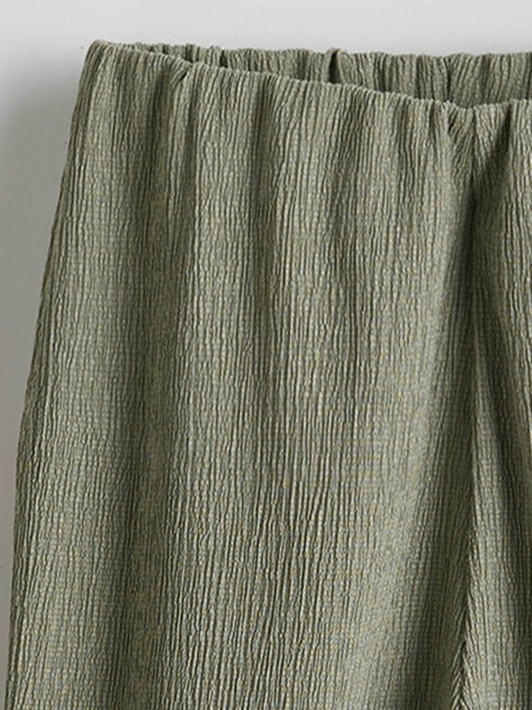 LCW Kids Elastic Waist Textured Girl Trousers