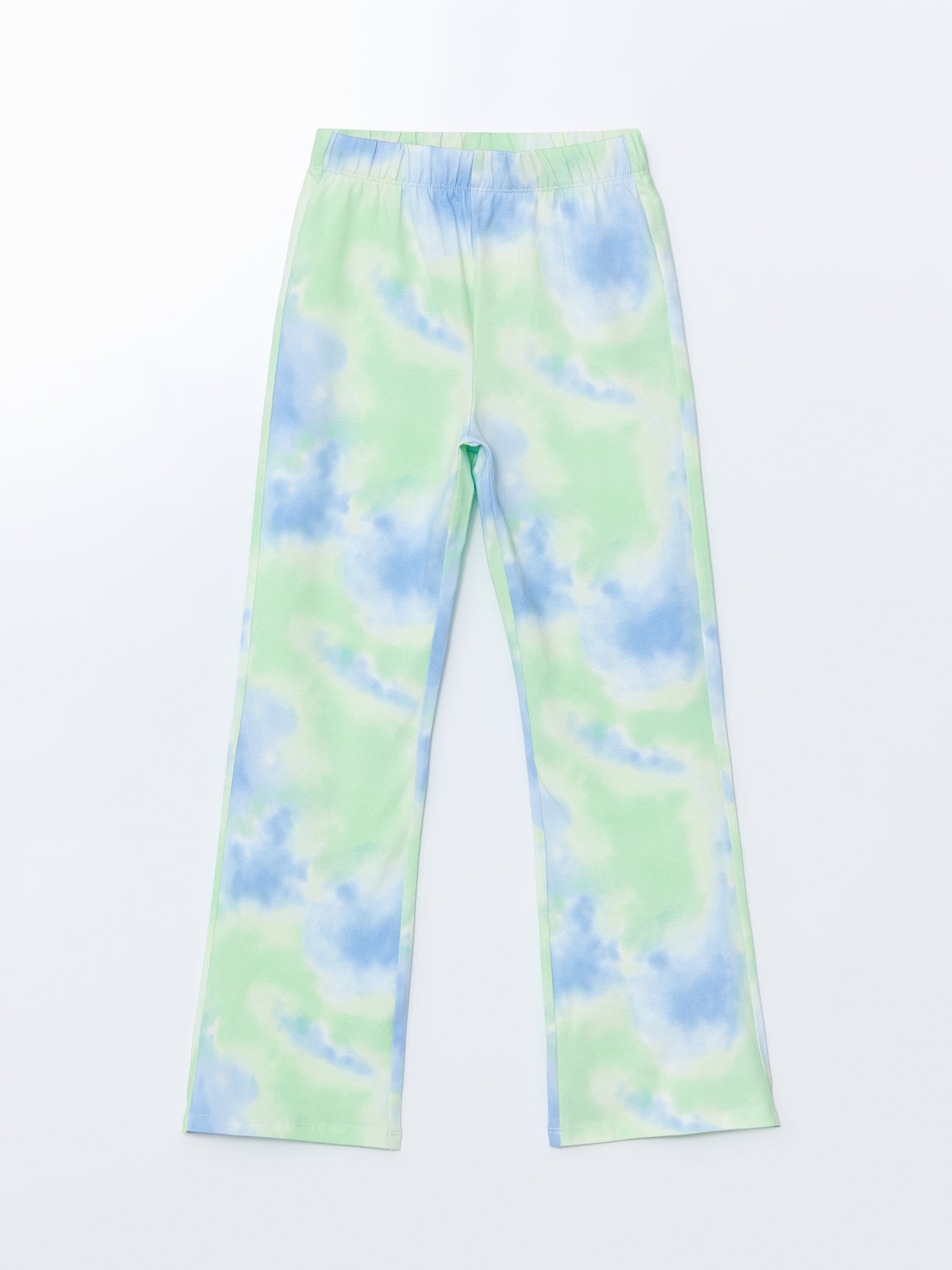 Elastic Waist Tie Dye Patterned Girls Leggings