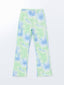 Elastic Waist Tie Dye Patterned Girls Leggings