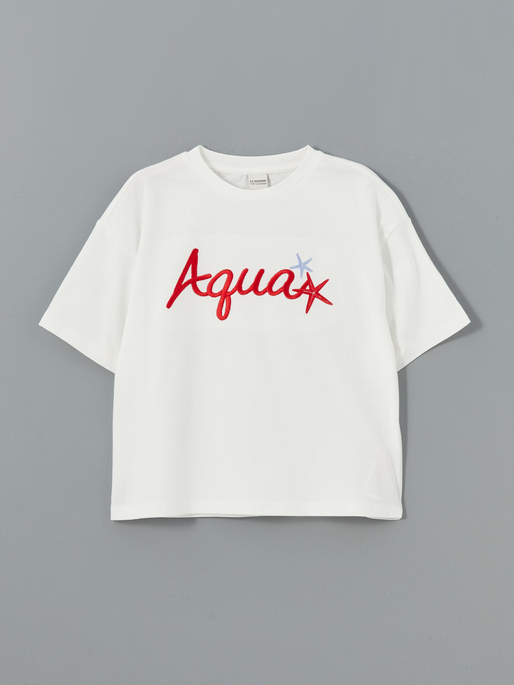 Aqua Embroidered Girls T-Shirt and Pants