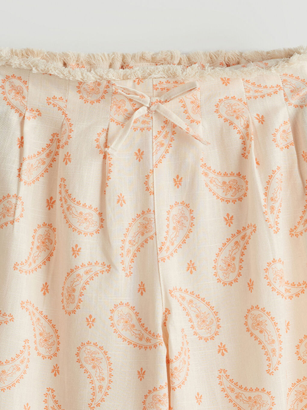 LCW Kids Beige Elastic Waist Girls Trousers