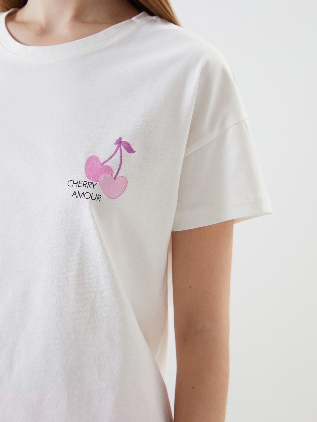 LCW Dream Crew Neck Printed Women Pajama Set