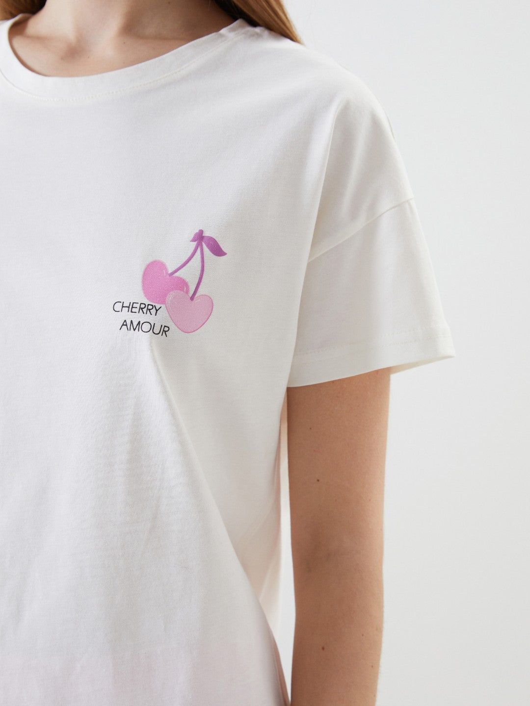 LCW Dream Crew Neck Printed Women Pajama Set