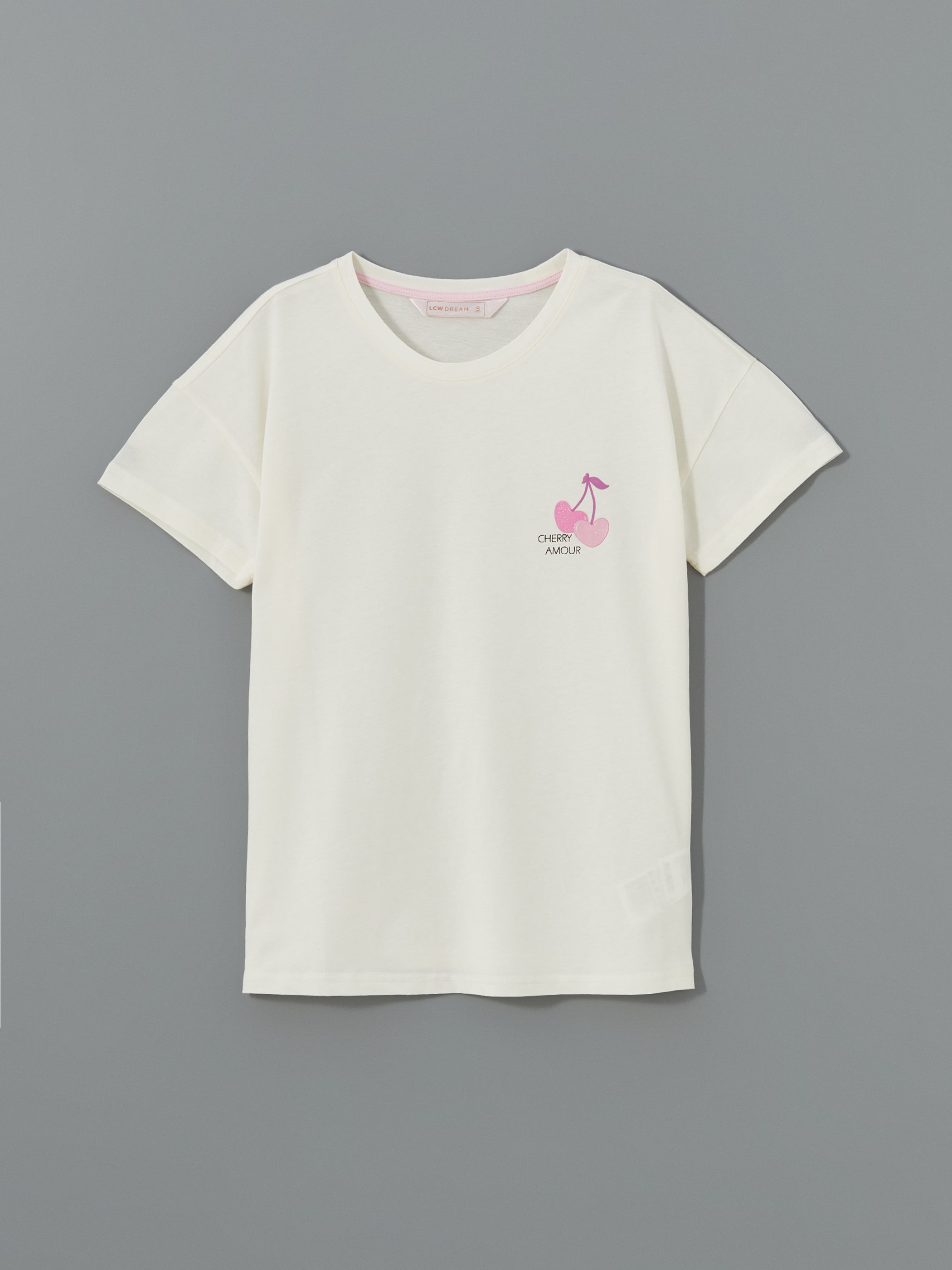 LCW Dream Crew Neck Printed Women Pajama Set