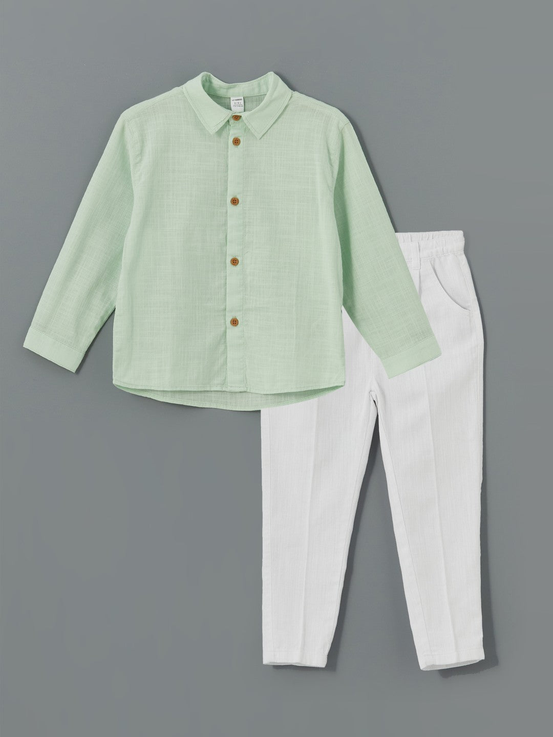 LCW Kids Basic Boy Shirt And Trousers 2-Pack