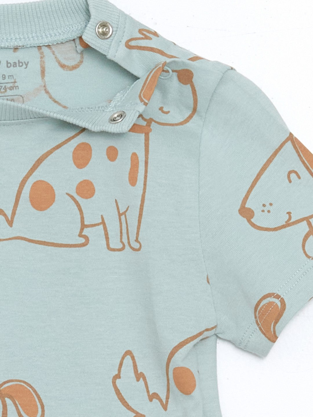 LCW Baby Printed Baby Boy T-Shirt And Sweatpants 2-Piece Set