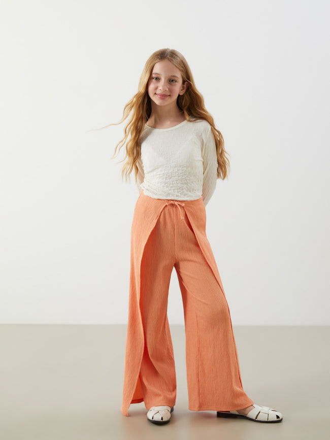 LCW Kids Elastic Waist Girls Trousers Main Image