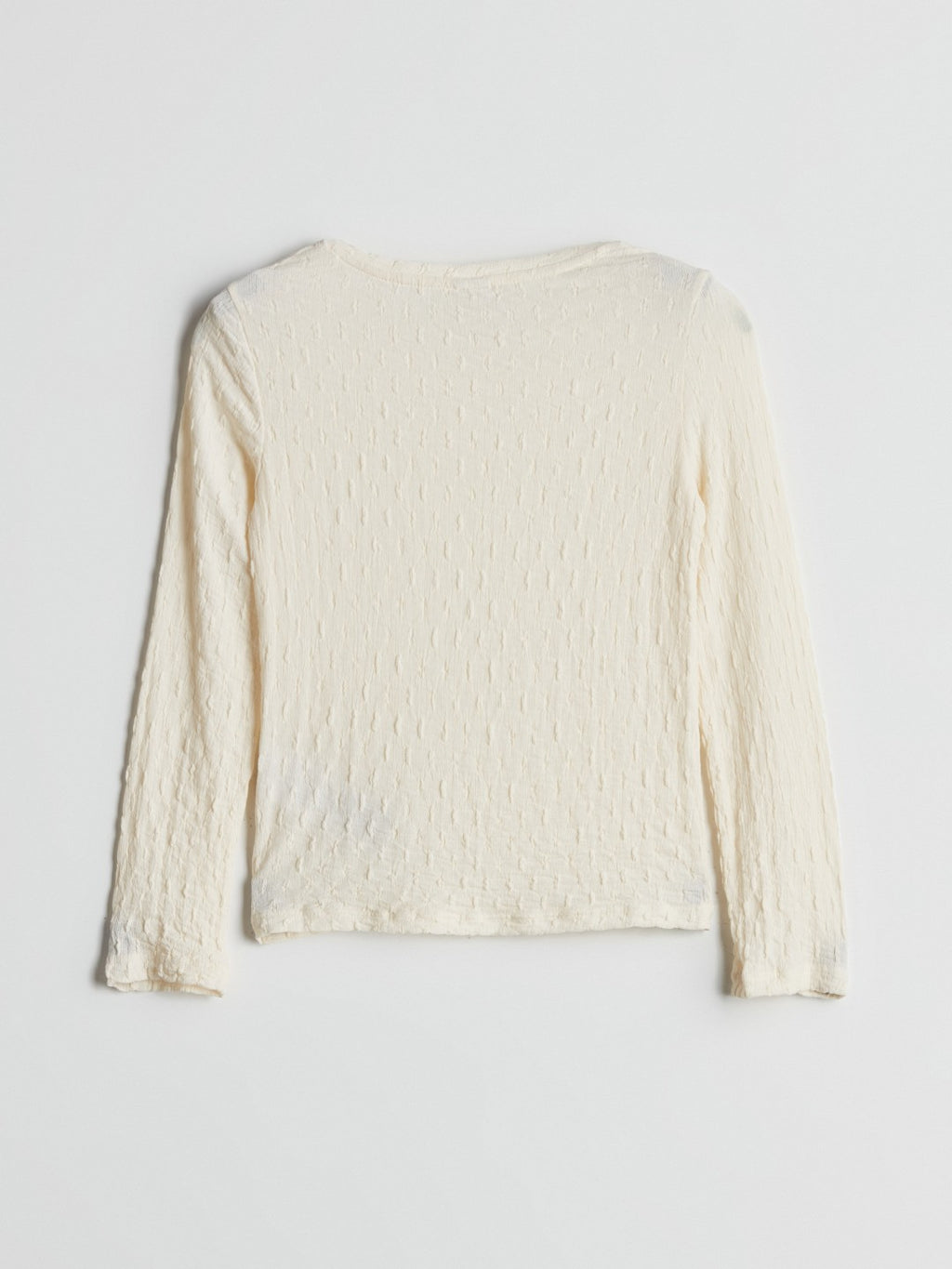 LCW Kids Crew Neck Textured Girls Crop T-Shirt