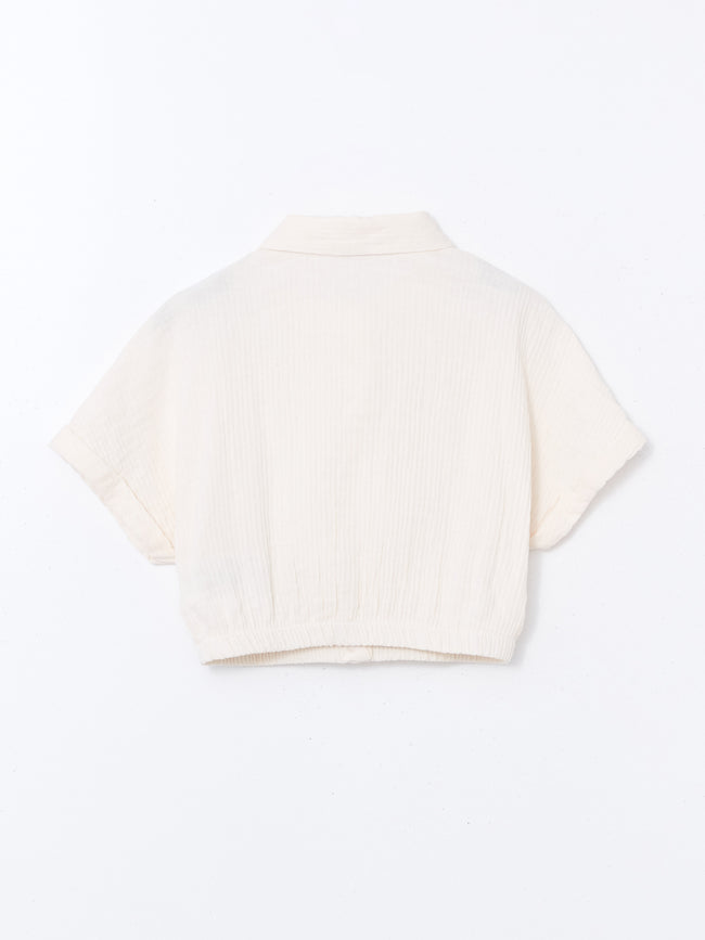 Textured Girl Crop Shirt Main Image