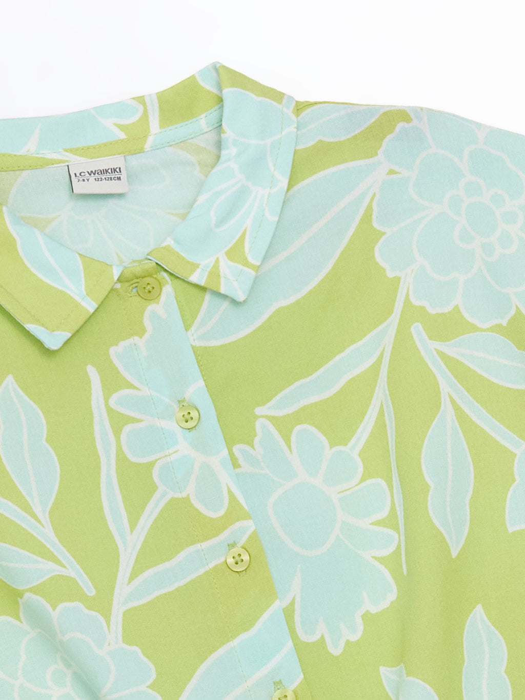 Loose Fit Viscose Tied Girls Shirt