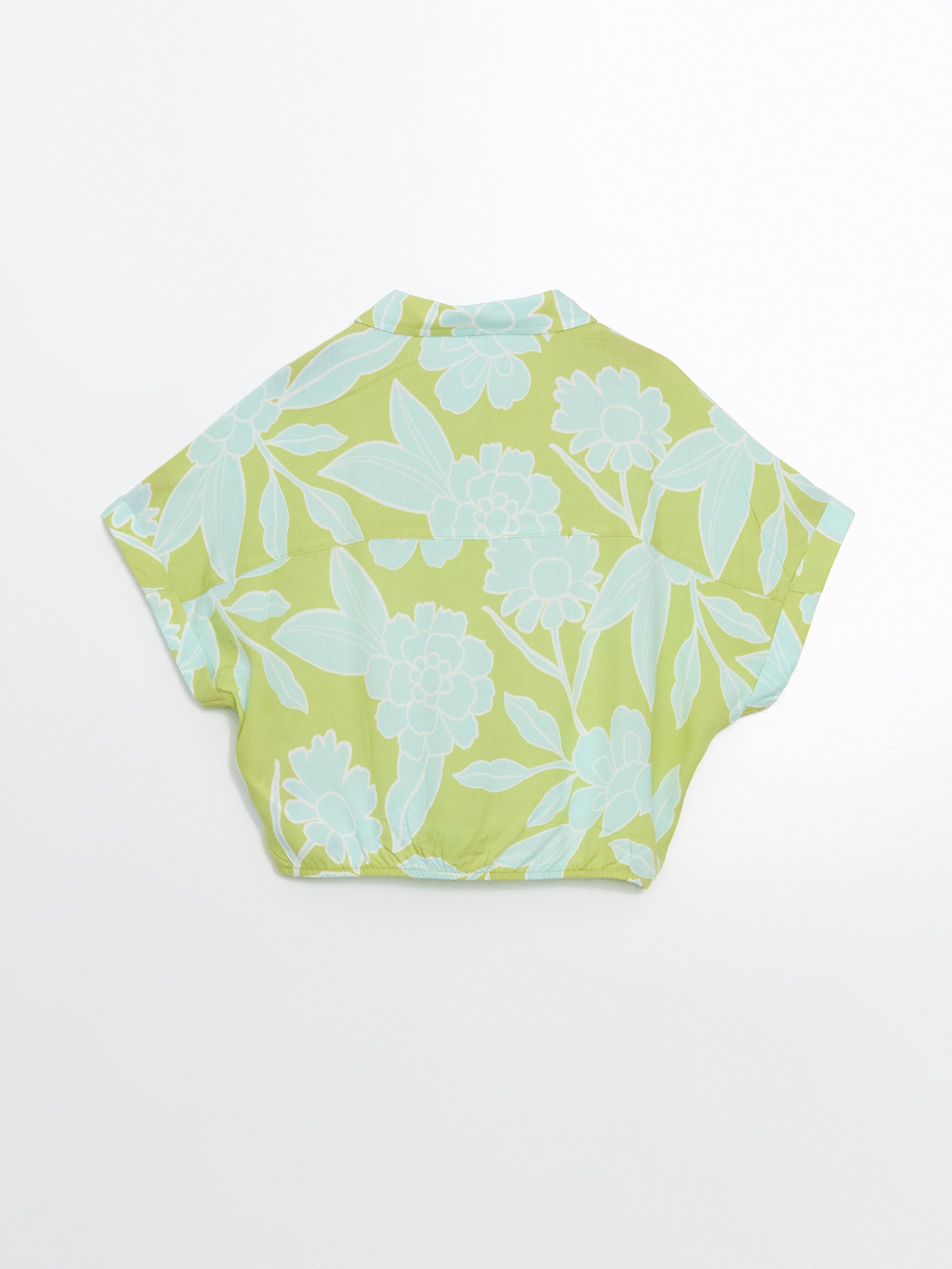 Loose Fit Viscose Tied Girls Shirt