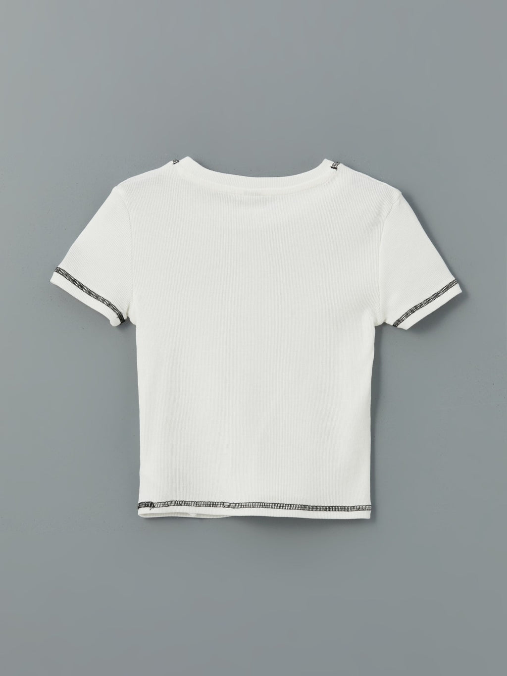 LCW Kids Crew Neck Girls Crop T-Shirt