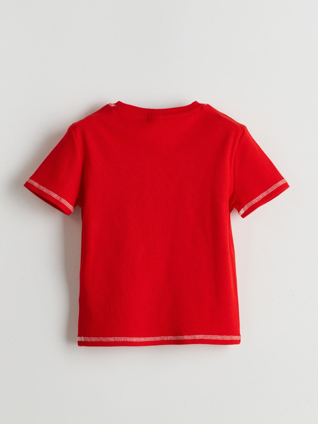 LCW Kids Crew Neck Girls Crop T-Shirt