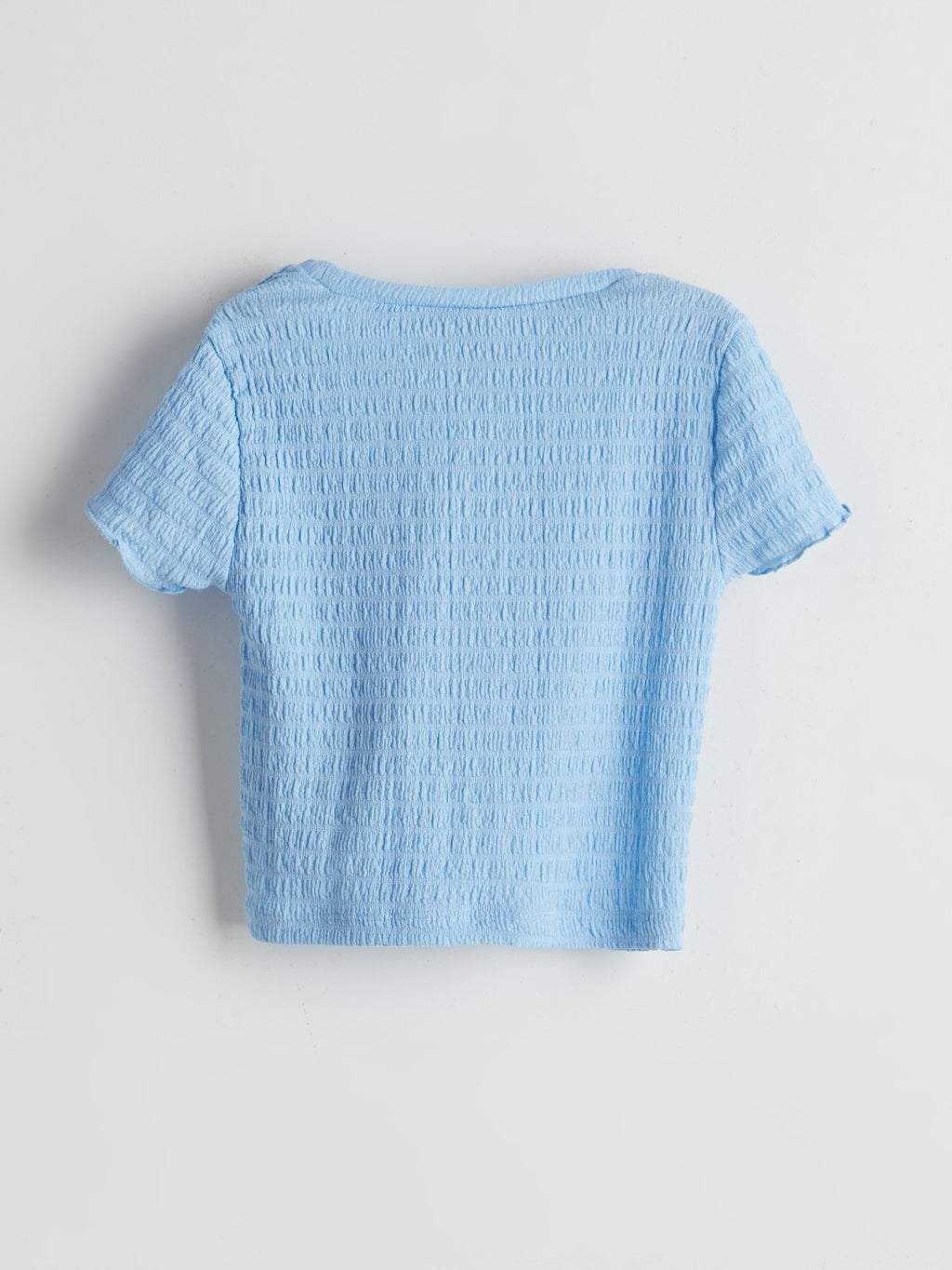 LCW Kids Crew Neck Cherry Printed Girls Crop T-Shirt