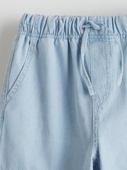 Elastic Waist Girls Cargo Jeans