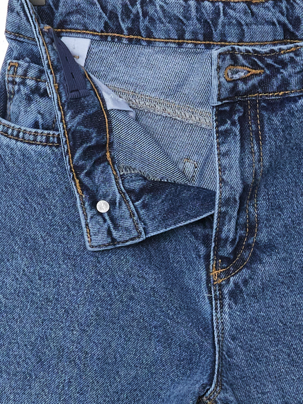 Adjustable Waist Elastic Floral Girl Jeans