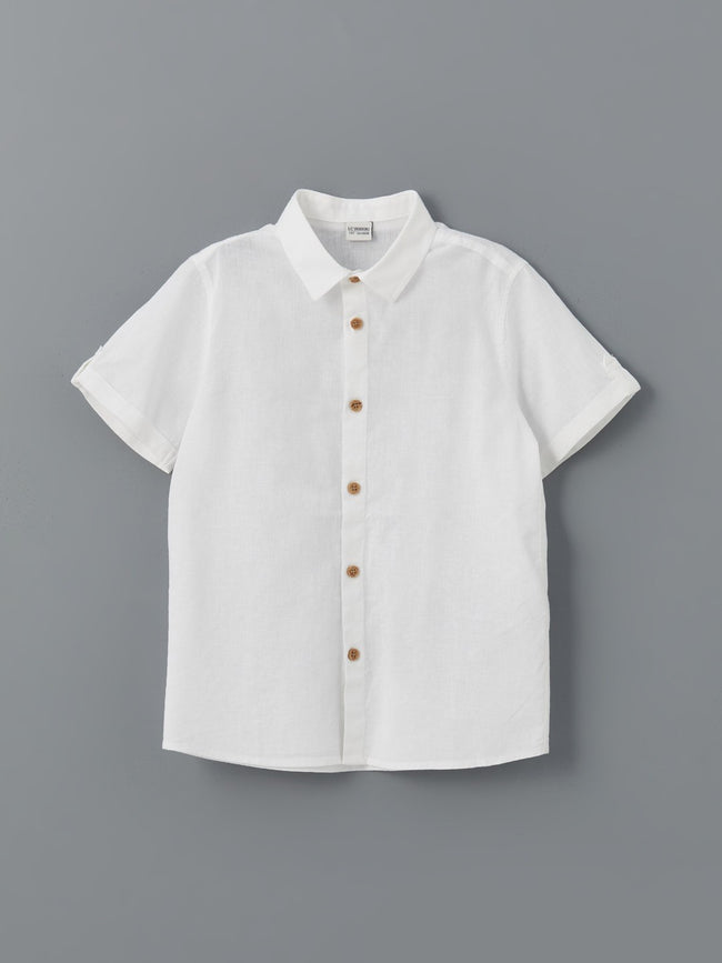 LCW Kids Linen Blend Boy Shirt Main Image