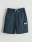 LCW Kids Indigo Elastic Waist Boy Cargo Shorts
